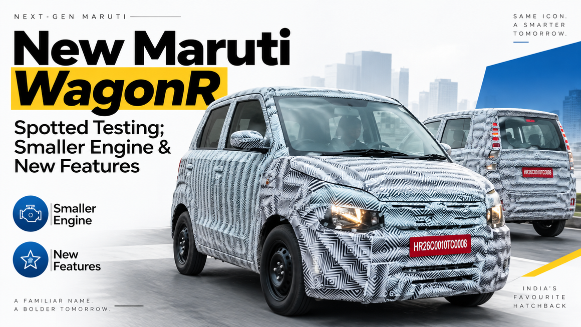 New Maruti WagonR Spotted Testing; Smaller Engine & New Features